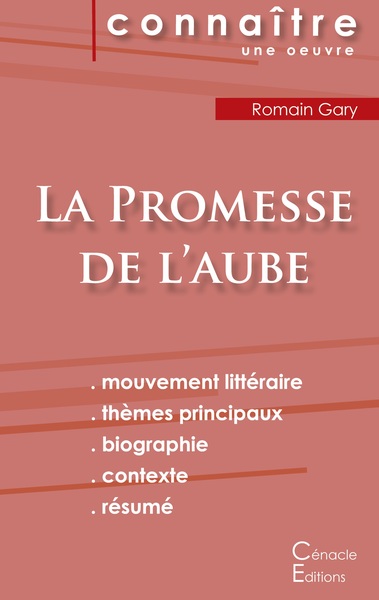 Picture of Fiche de lecture La Promesse de l'aube de Romain Gary (Analyse littéraire de référence et résumé complet)