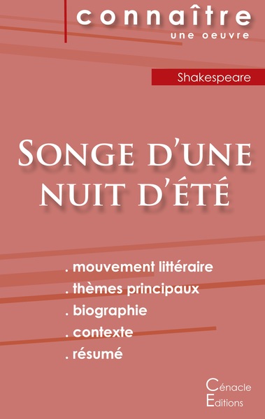 Picture of Fiche de lecture Songe d'une nuit d'été de Shakespeare (Analyse littéraire de référence et résumé complet)