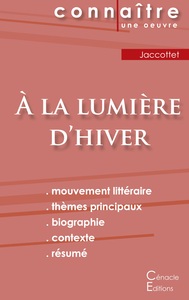 Picture of Fiche de lecture À la lumière d'hiver de Philippe Jaccottet (Analyse littéraire de référence et résumé complet)