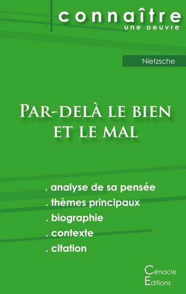 Picture of Fiche de lecture Par-delà le bien et le mal de Nietzsche (Analyse philosophique de référence et résumé complet)