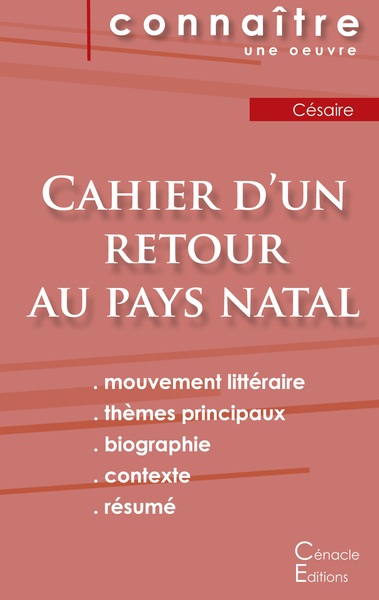 Picture of Fiche de lecture Cahier d'un retour au pays natal de Césaire (Analyse littéraire de référence et résumé complet)