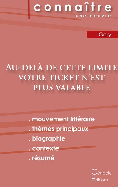 Picture of Fiche de lecture Au-delà de cette limite votre ticket n'est plus valable (Analyse littéraire de référence et résumé complet)