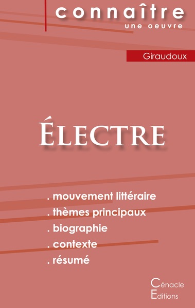 Picture of Fiche de lecture Électre de Jean Giraudoux (Analyse littéraire de référence et résumé complet)