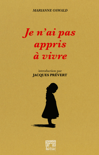 Picture of Je n'ai pas appris à vivre
