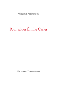 Picture of Pour saluer Émilie Carles