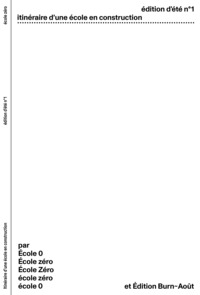 Picture of École 0, édition d’été n°1