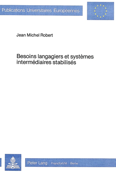 Image de BESOINS LANGAGIERS ET SYSTEMES INTERMEDIAIRES STABILISES