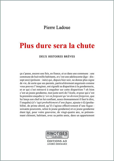 Image de Plus dure sera la chute