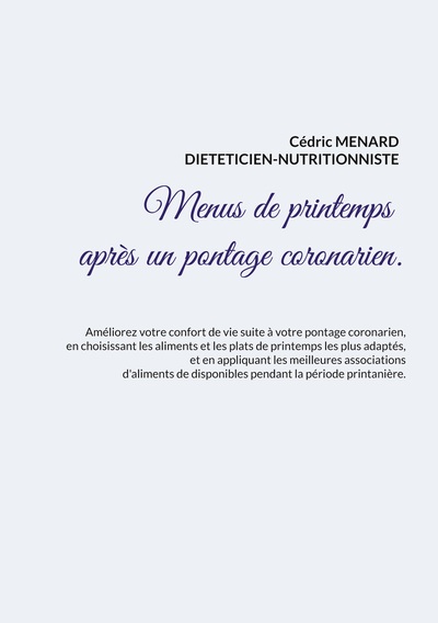 Picture of Menus de printemps après un pontage coronarien.