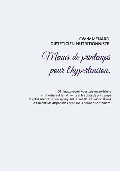 Picture of Menus de printemps pour l'hypertension.