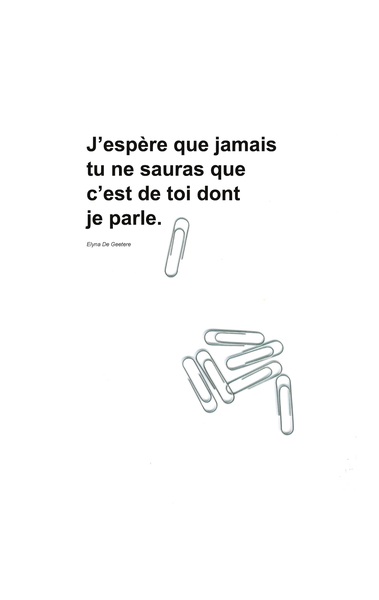 Image de J'espère que jamais tu ne sauras que c'est de toi dont je parle.