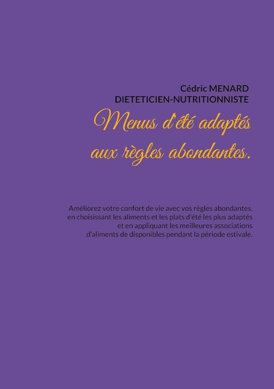 Image de Menus d'été adaptés aux règles abondantes.