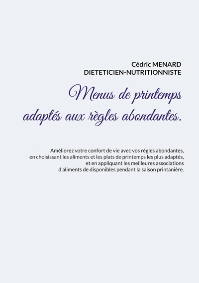 Picture of Menus de printemps adaptés aux règles abondantes