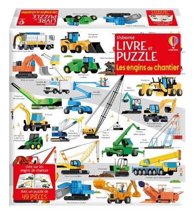Picture of Les engins de chantier - Coffret livre et puzzle