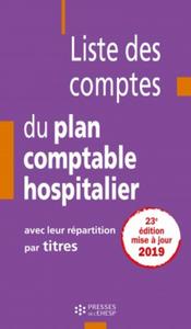 Picture of Liste des comptes du plan comptable hospitalier avec leur répartition par titres