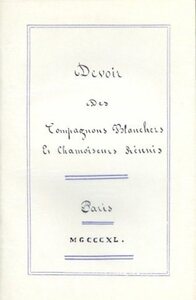 Picture of Devoir des compagnons blanchers et chamoiseurs reunis