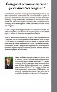 Picture of Ecologie et économie en crise : qu'en disent les religions ?