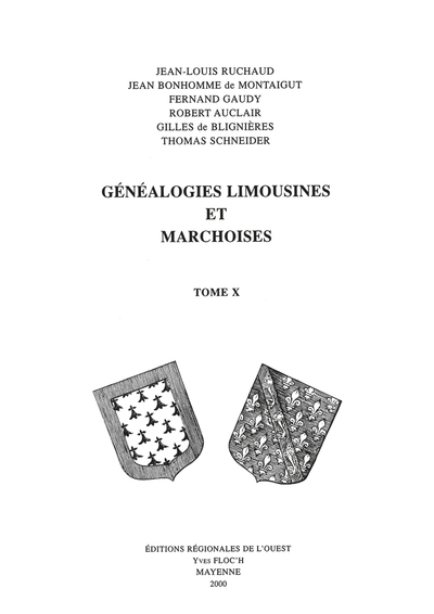 Image de Généalogies Limousines et Marchoises T10
