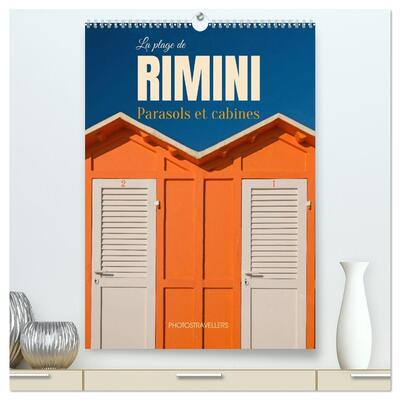 Image de La plage de Rimini Parasol et cabines (Calendrier mural haut de gamme 2027 DIN A2 horizontal), CALVENDO calendrier mensuel