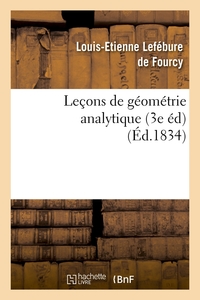 Image de Leçons de géométrie analytique (3e éd) (Éd.1834)