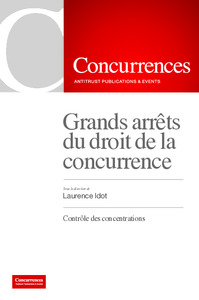 Picture of Grands arrêts du droit de la concurrence - Contrôle des concentrations