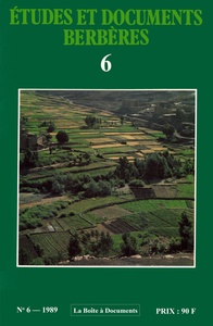 Picture of Études et documents berbères n°6 - 1989