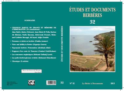 Picture of Etudes et documents berbères 32