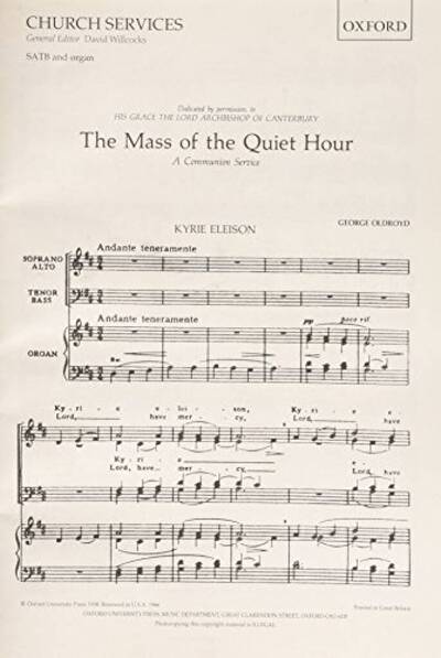 Picture of COMMUNION SERVICE: 'THE MASS OF THE QUIET HOUR' CHANT