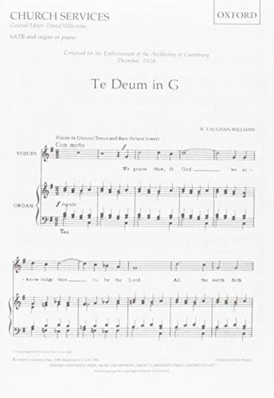 Picture of TE DEUM IN G CHANT