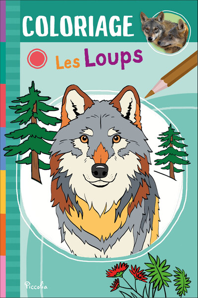 Picture of Les loups - Coloriage