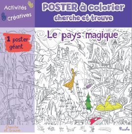 Image de Poster à colorier cherche et trouve : le pays magique