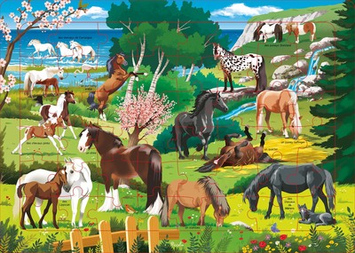 Image de Les chevaux / puzzle
