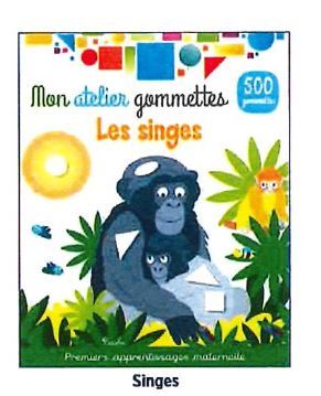 Image de Les singes - Mon atelier gommettes