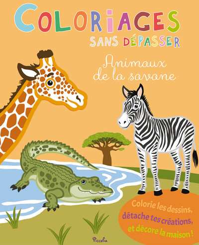 Image de Animaux de la savane - Coloriage sans dépasser