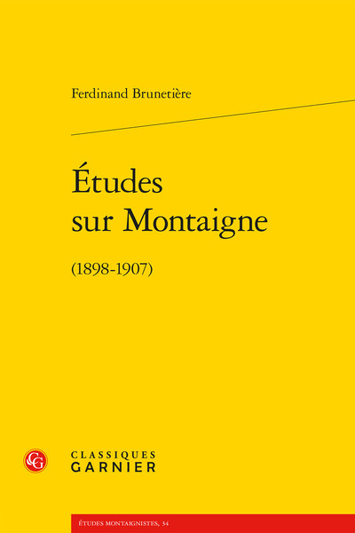 Picture of Études sur Montaigne
