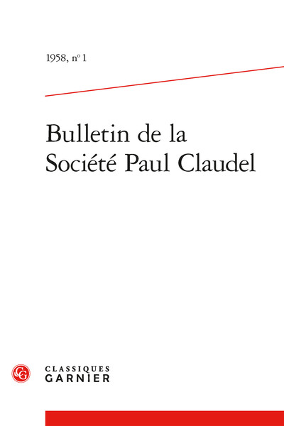 Picture of Bulletin de la Société Paul Claudel