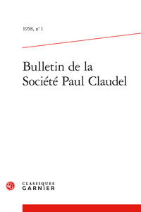 Picture of Bulletin de la Société Paul Claudel