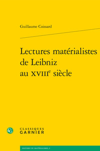 Image de Lectures matérialistes de Leibniz au XVIIIe siècle