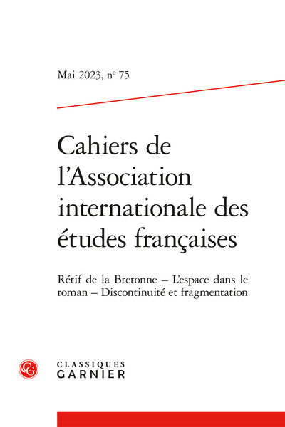Picture of Cahiers de l'Association internationale des études françaises