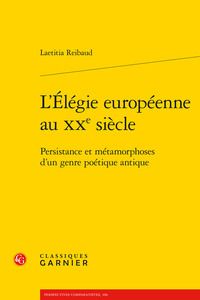 Image de L'Élégie européenne au XXe siècle