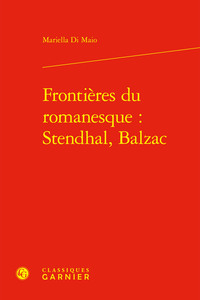 Picture of Frontières du romanesque : Stendhal, Balzac