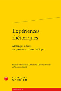 Image de Expériences rhétoriques