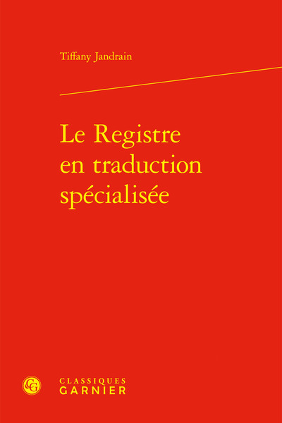 Picture of Le Registre en traduction spécialisée