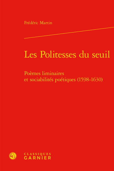 Picture of Les Politesses du seuil