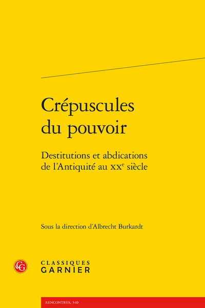 Picture of Crépuscules du pouvoir