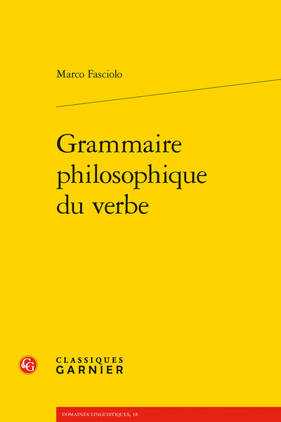 Image de Grammaire philosophique du verbe