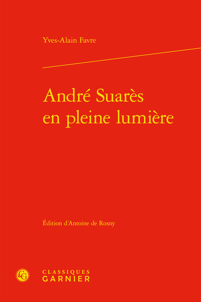 Image de André Suarès en pleine lumière
