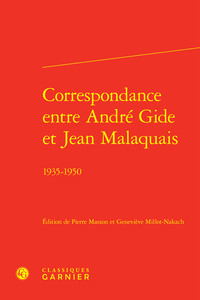 Picture of Correspondance entre André Gide et Jean Malaquais