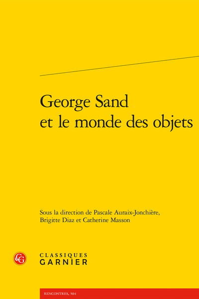 Picture of George Sand et le monde des objets