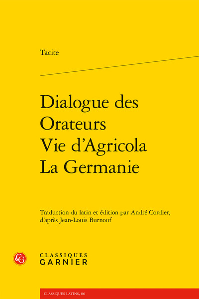 Image de Dialogue des Orateurs - Vie d'Agricola - La Germanie
